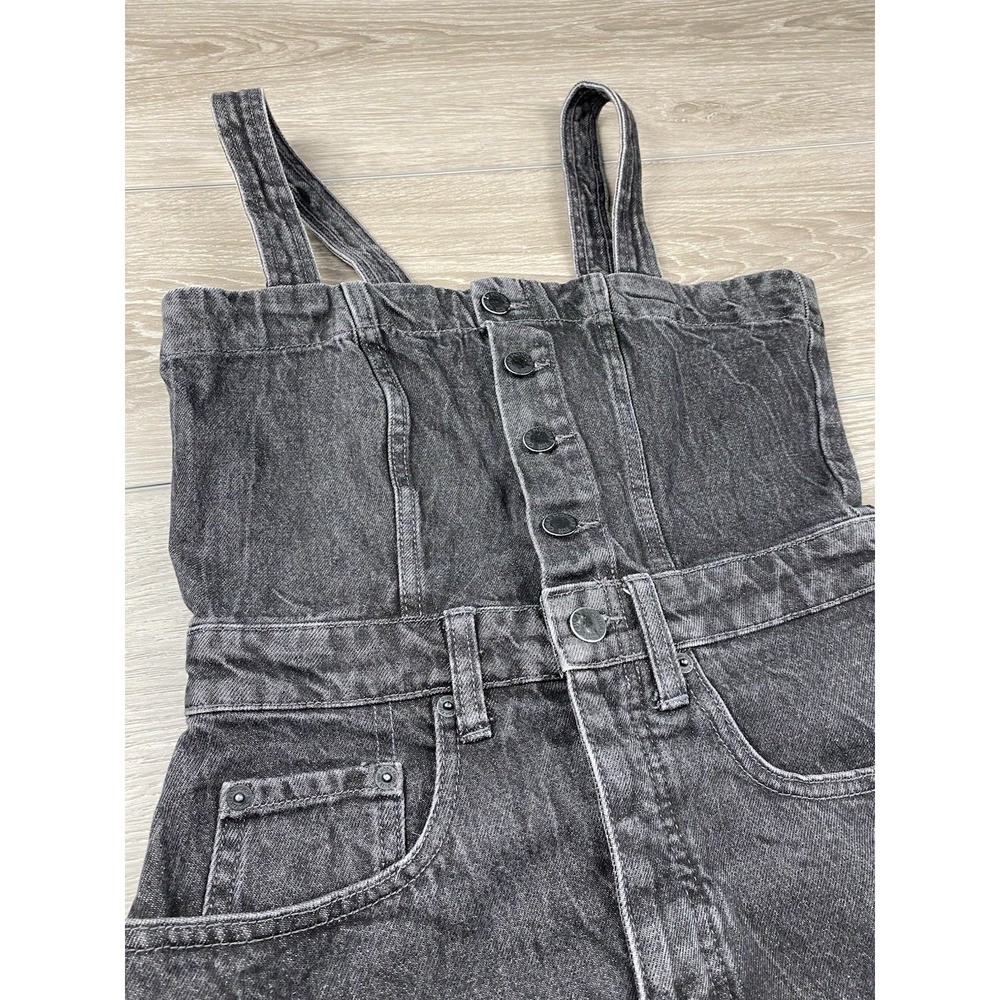 Cheap Monday Women's Denim Overall Mini‎ Dress Black Size XS